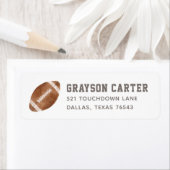 Football Boy Geburtstagsparty Rücksendeadresse (Insitu)