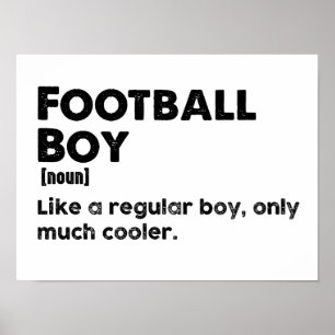 Football Boy Wörterbuch Definition Funny Poster