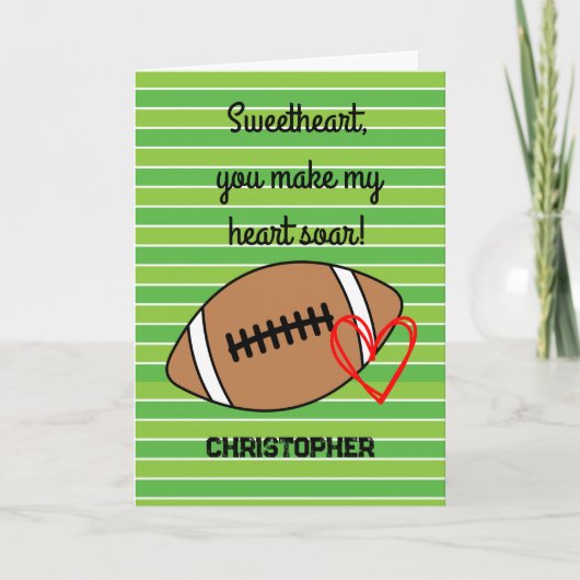 Football Boyfriend Birthday Karte (Vorderseite)