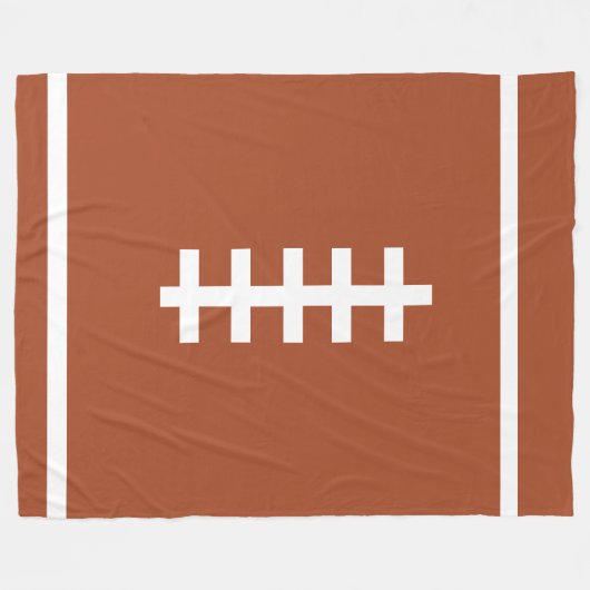 Football Brown Blanket Fleecedecke (Vorderseite (Horizontal))