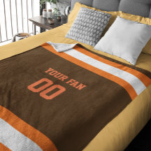 Football Brown, Orange & White Personalisiert