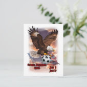 Football Celebration 2026 on a Feiertagspostkarte (Stehend Vorderseite)