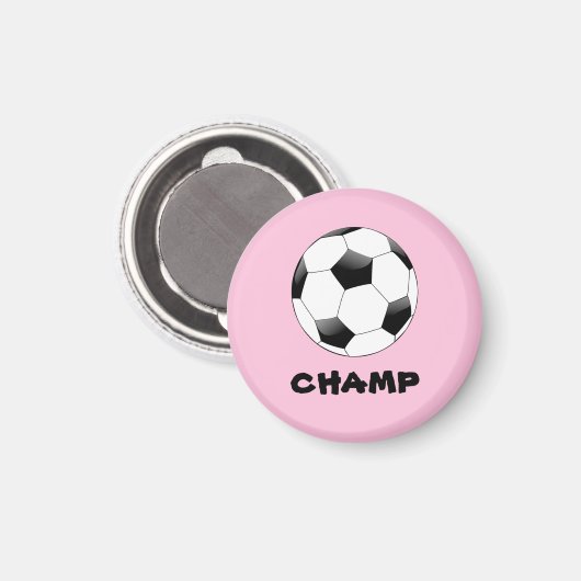Football Champ Abzeichen Magnet (Vorderseite/Rückseite)