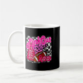 Football Checkered Nk Out Breast Cancer Cheer Mom Kaffeetasse (Links)