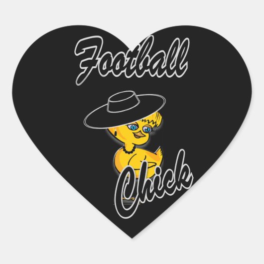 Football Chick #4 Herz-Aufkleber (Vorderseite)