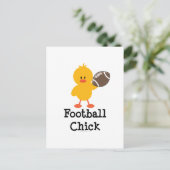 Football Chick Postcard Postkarte (Stehend Vorderseite)