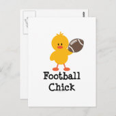 Football Chick Postcard Postkarte (Vorne/Hinten)