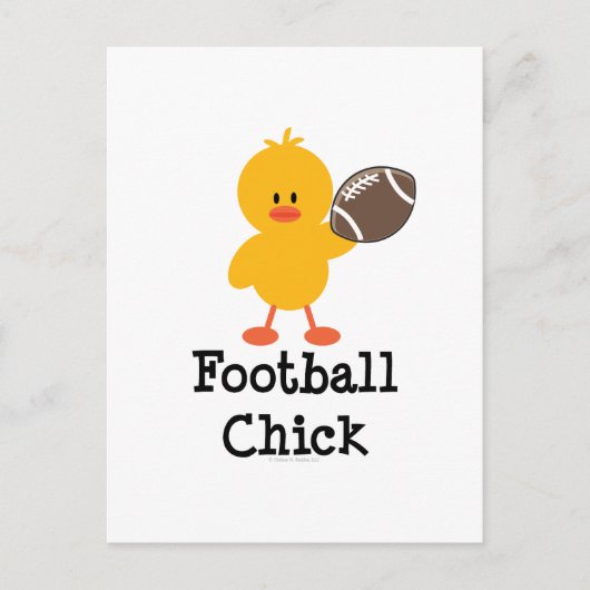 Football Chick Postcard Postkarte (Vorderseite)