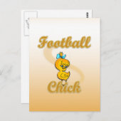 Football Chick Postkarte (Vorne/Hinten)