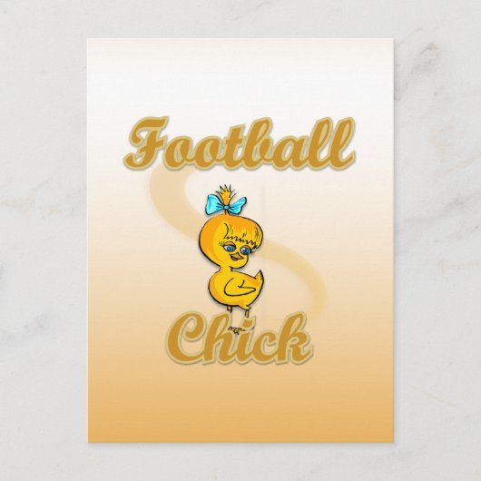 Football Chick Postkarte (Vorderseite)