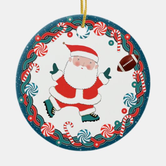 Football Christmas Collectible Keramik Ornament (Vorne)