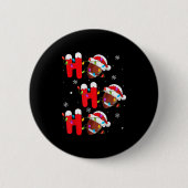 Football Christmas Ho Ho Ho Santa Srts Player Funn Button (Vorderseite)