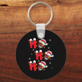 Football Christmas Ho Ho Ho Santa Srts Player Funn Schlüsselanhänger (Vorderseite)