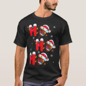 Football Christmas Ho Ho Ho Santa Srts Player Funn T-Shirt (Vorderseite)
