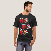 Football Christmas Ho Ho Ho Santa Srts Player Funn T-Shirt (Vorne ganz)