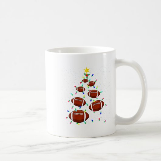 Football Christmas Tree Light Xmas Football Boys G Kaffeetasse (Rechts)
