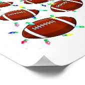 Football Christmas Tree Light Xmas Football Boys G Poster (Ecke)