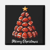 Football Christmas Tree Lights Funny Football Play Magnet (Vorne)