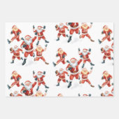 Football Christmas with Santa Claus Geschenkpapier Set (Vorderseite 2)
