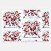 Football Christmas with Santa Claus Geschenkpapier Set (Vorderseite)