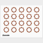 FOOTBALL CIRCLE DESIGN RUNDER AUFKLEBER (Blatt)