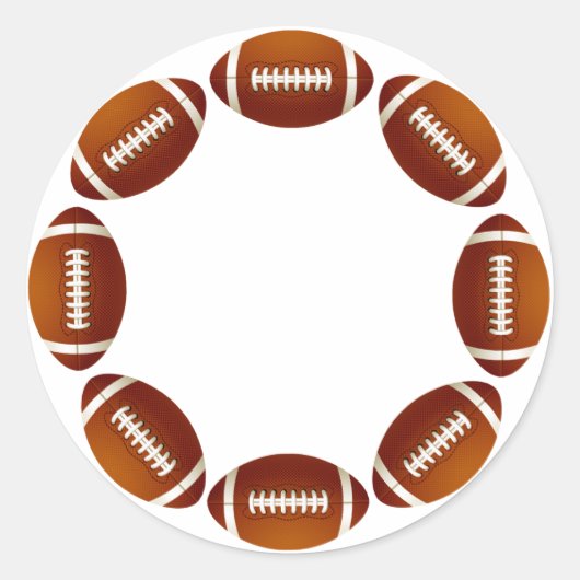 FOOTBALL CIRCLE DESIGN RUNDER AUFKLEBER (Vorderseite)