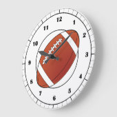Football Clock Face with Numbers Große Wanduhr (Winkel)
