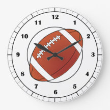 Football Clock Face with Numbers