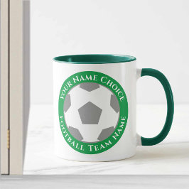 Football Club Design in grüner Tasse