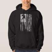 Football Coach American Flag Vintag Hoodie (Vorderseite)