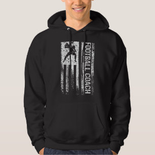 Football Coach American Flag Vintag Hoodie