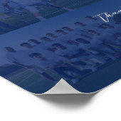 Football Coach Appreciation Collage Team Signature Poster (Ecke)