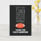 Football Coach Cards From The Team Best Ever  Karte (Gelbe Blume)
