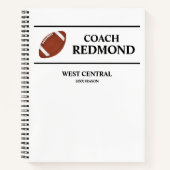 Football Coach Spiral Notebook Notizblock (Vorderseite)
