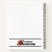 Football Coach Spiral Notebook Notizblock (Rückseite)