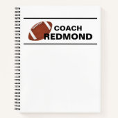 Football Coach Spiral Notebook Notizblock (Vorderseite)