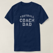 Football Coach Vater Custom Distressed Text T - Sh T-Shirt (Design vorne)