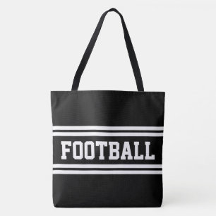 FOOTBALL Coole athletische schwarze weiße Rennstre Tasche