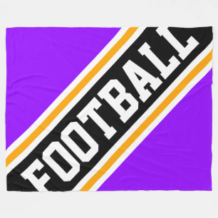 FOOTBALL Coole, helle, Lila Racing Streifen Fleecedecke