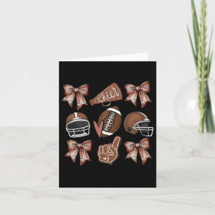 Football Coquette Bow Mama Game Day Karte