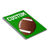 Football Custom Player oder Team Name Sports Notizblock (Rechte Seite)