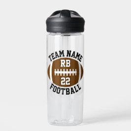 Football Custom Team Name & Jersey Nummer Trinkflasche