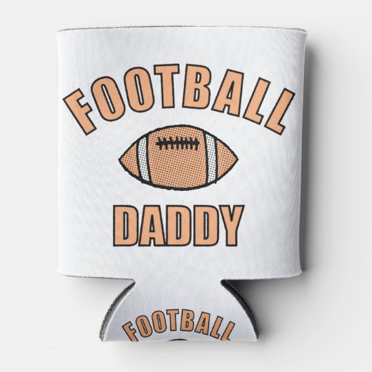 Football Daddy Zeichne und Text Dosenkühler (Vorderseite)