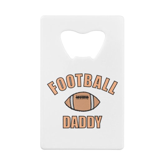 Football Daddy Zeichne und Text Geldbeutel Flaschenöffner (Rückseite)