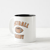 Football Daddy Zeichne und Text Zweifarbige Tasse (Vorderseite Links)