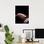 Football Dark Dramatic Laces Close Up Poster (Heimbüro)