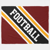 FOOTBALL Diagonal Fett Rot Gelbe Streifen Fleecedecke (Vorderseite (Horizontal))