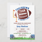 Football Diaper Party Einladung (Vorderseite)