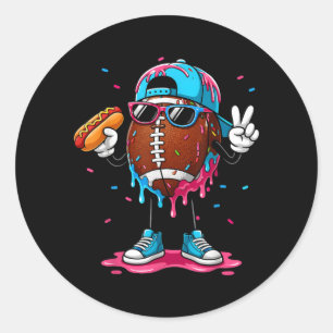 Football Drip Boys Football Eis Jugendspiel Runder Aufkleber