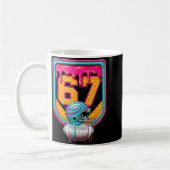 Football Drip Number 67 Football Player  Kaffeetasse (Links)